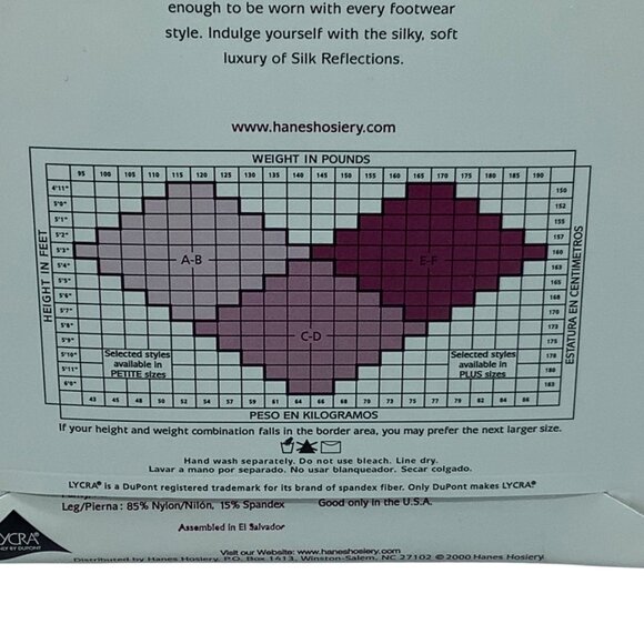 Hanes Silk Reflections Silky Sheer Shaping Style Pantyhose Size CD Jet Black - Picture 5 of 7